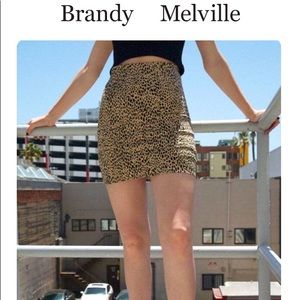 Brandy Melville leopard print skirt